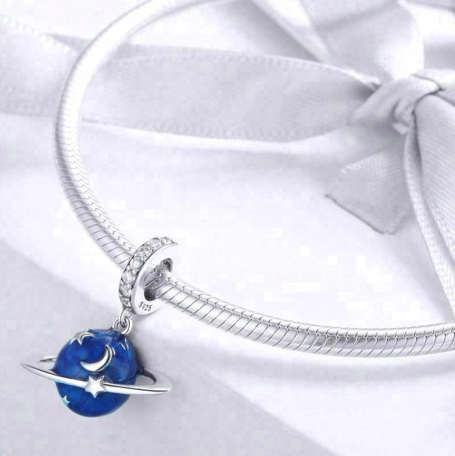 Charms Pr 925 Planet Stars Moon Pendant Cosmos Beads