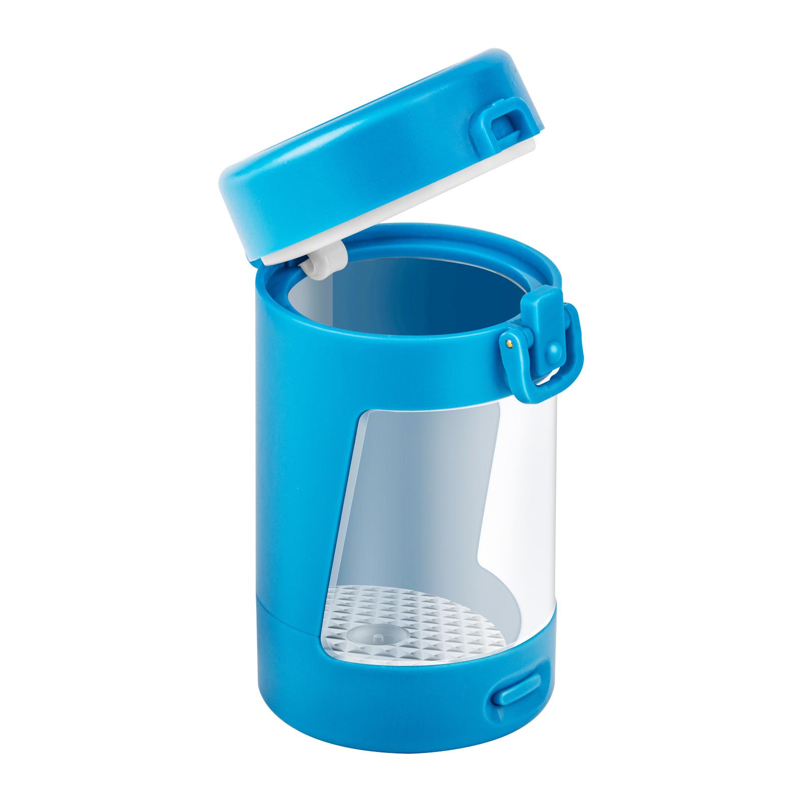 

LED Lights Storage Container USB Rechargeable 50ml Herb Stash Jar Moisture-proof Sealed Can with Magnifying Lid Fathers Day Gift синий