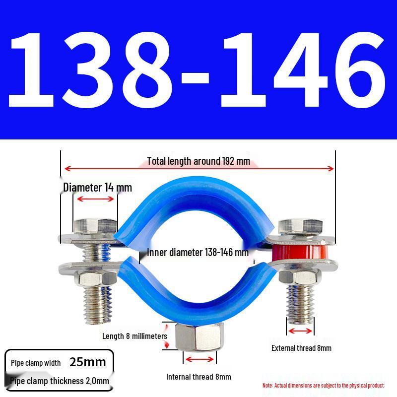 Stainless Steel Pipe Clamp Bracket with M8 Nut for Cable and Gas Pipes