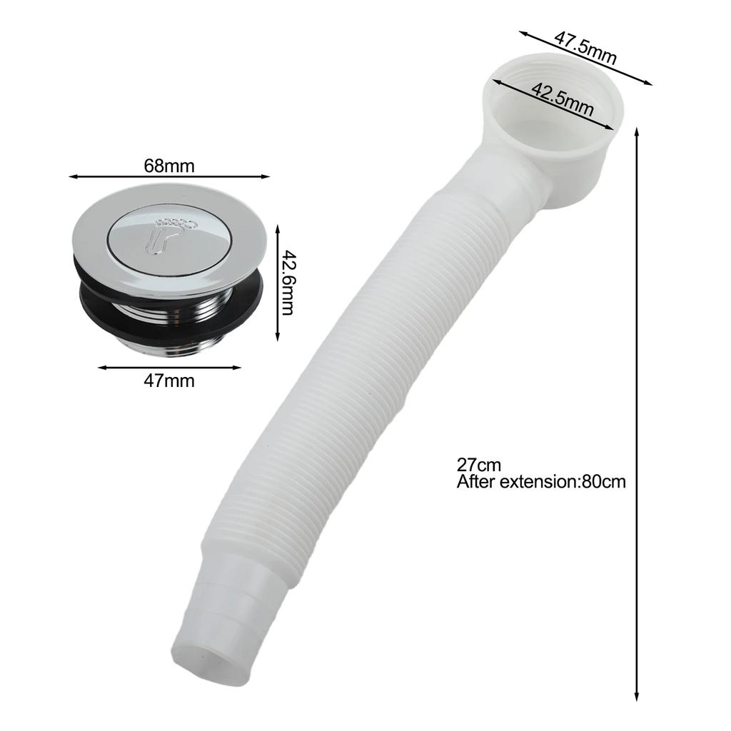 Shower Tub Bathtub Waste Drain Up Floor Drain Model With Multi Layer Finishing And Push Button Water Tight Seal For Bathroom
