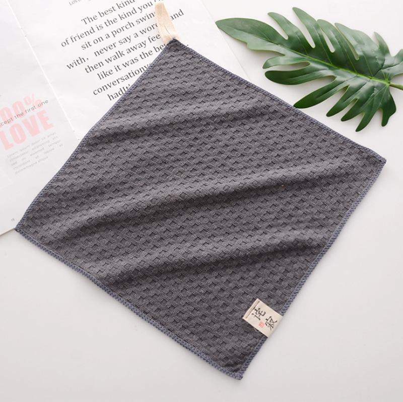 

Маленькое квадратное полотенце для дома, мягкое, вафельное, впитывающее, приятное для кожи, детское, для взрослых, для лица, для рук серый