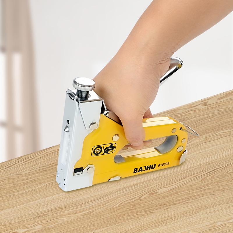 3 In 1 Nail Gun DIY Furniture Construction Stapler Upholstery Staple Gun for Wood Light Duty Decor Carpentry Tools