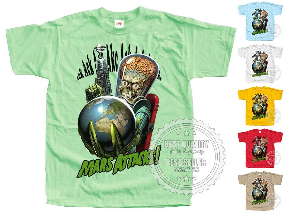 

Mars Attack 1996 T SHIRT Tee V15 Movie Poster COLORS yellow mint sizes S to 5XL S