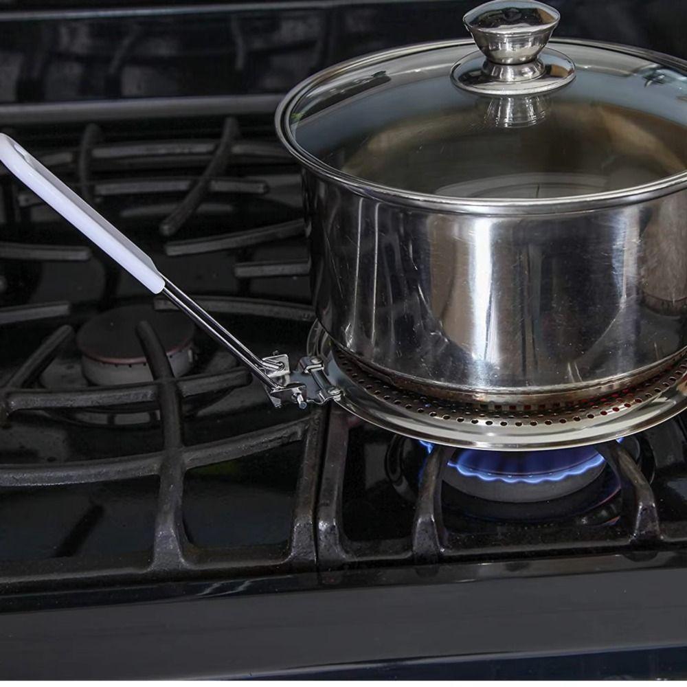 Wood Handle Heat Diffuser Foldable Flame Guard Simmer Plate Durable Insulation Pads  Kitchen