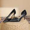 7-5 Side Empty High-heeled Sandals for Women's Summer New Pointed Stiletto High-heeled Shoes for Women