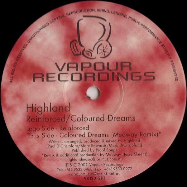 

12inch Record HIGHLAND - Reinforced VR12012D1 Vapour Recordin 2001 Australia Dance & Electronica Used