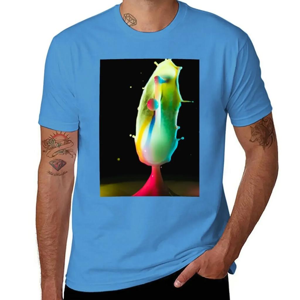 Rainbow Splash Tshirt For A Boy Anime Clothes Vintage Clothes Unisexs T Shirts