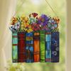 1pc Colorful Books & Flowers Hanging Ornaments Acrylic Suncatcher Window Decor Artistic Wall Pendant, Four Seasons Decoration, Novelty Home Decor
