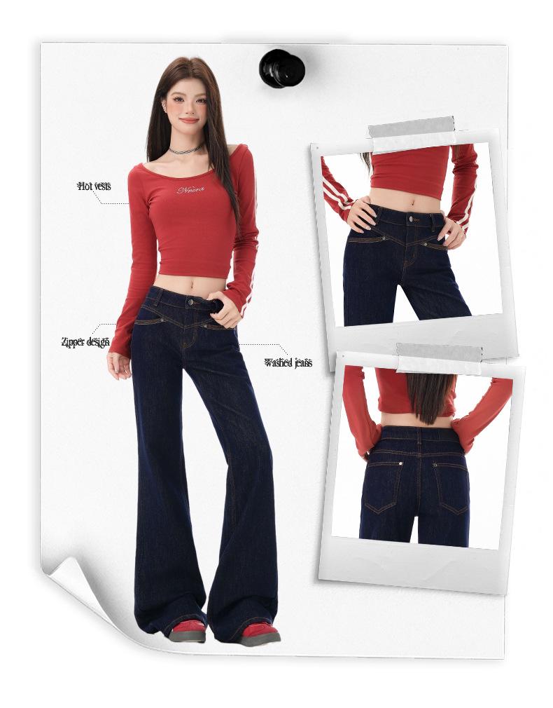Women's Low Waist Micro Flare Jeans - Autumn 2025 Spicy Girl Collection