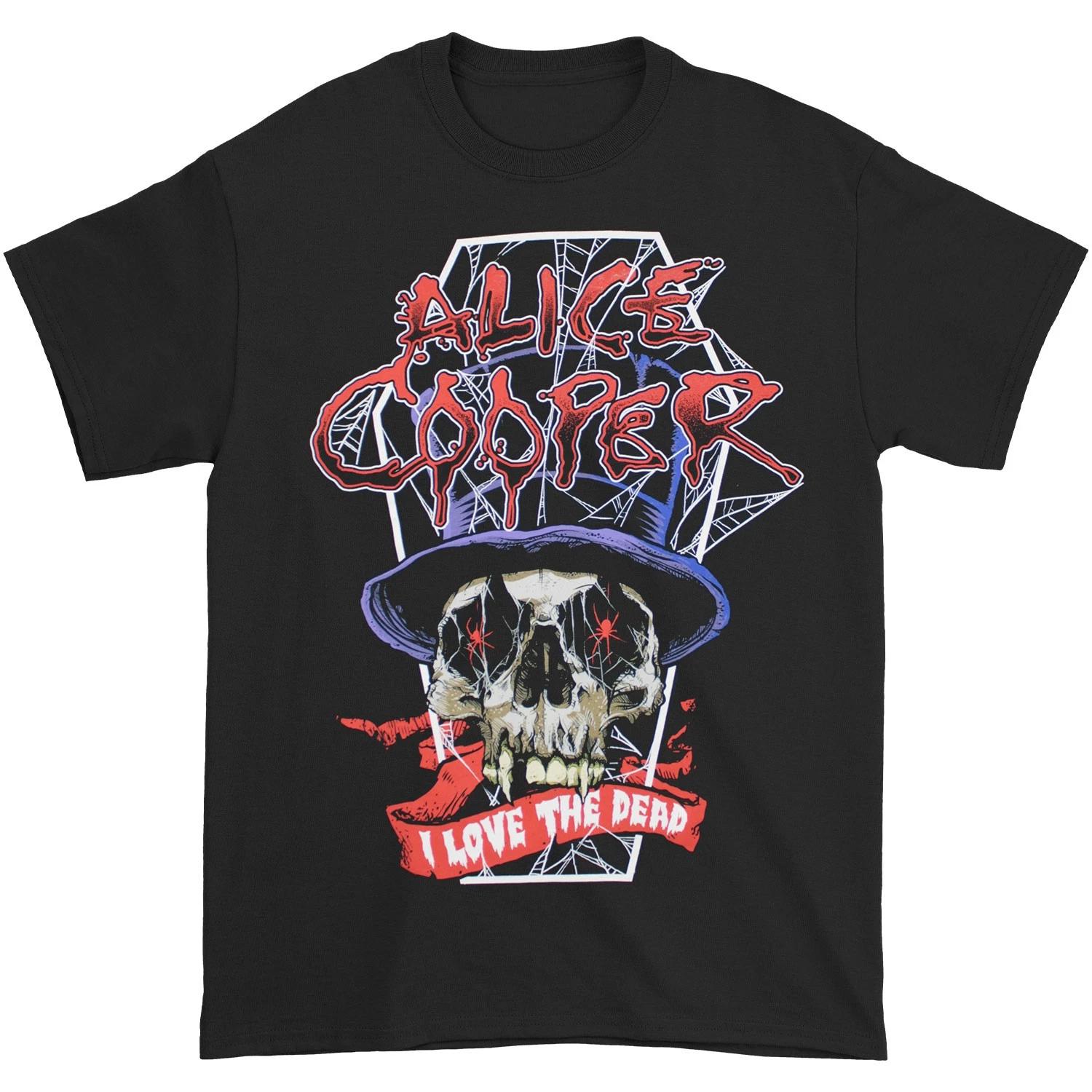 Men s Alice Cooper I Love The Dead 2017 Tee (LV - LDN) T-shirt Small Black M