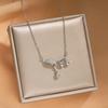 Light Luxury Copper-Inlaid Diamond Necklace for Women – Exquisite INS-Style Clavicle Chain