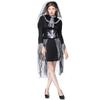 Cosplay Halloween Skull Bride Cosplay Costume Dark Ghost Bride Lace Dress Party Stage Show Costume