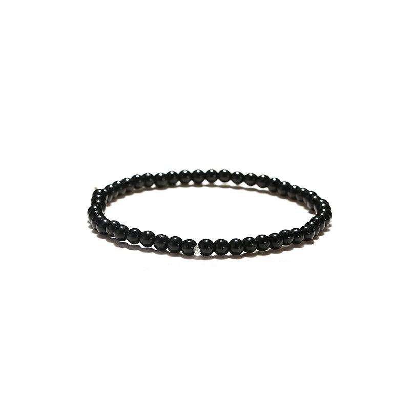 

Simple Style Genuine Natural Stone Bracelet For Men 4mm Small Beads Strand Braslet White Howlite Tiger Eyes Beaded Braclet Joias