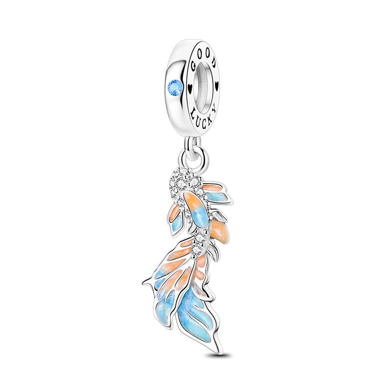 Warm Copper Butterfly Spring Bouquet Charm Beads Suitable Fit Pan Original Bracelet Diy Jewelry Gift