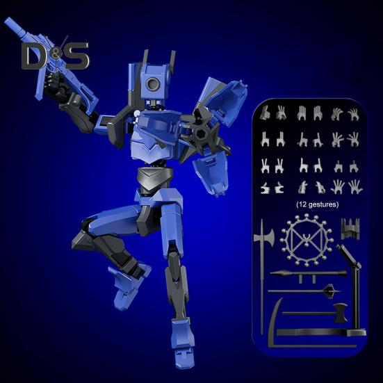 Robot Akciófigura Kiegészítőkkel Mozgatható Ízületek Robot Modell Játék Artikált Bábfigura Otthoni Irodai Dekoráció Dísz