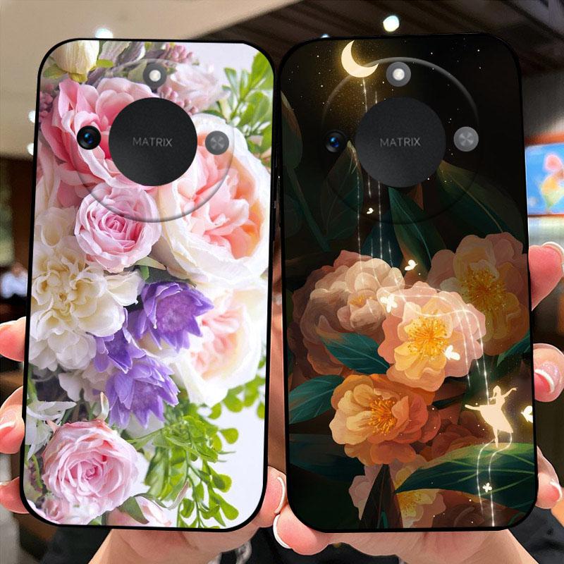 Case For Honor X9c Smart 5G Soft Silicone TPU Phone Cover For Huawei Honor X60 Protective Fundas Bumper Cartoon Color Painted