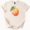 Peach Fruit Graphic T Shirt Watercolor Peach Art Tee Botanical Leaf Peach Shirt Summer Aesthetic Peach Lover Gift Soft Cotton Top