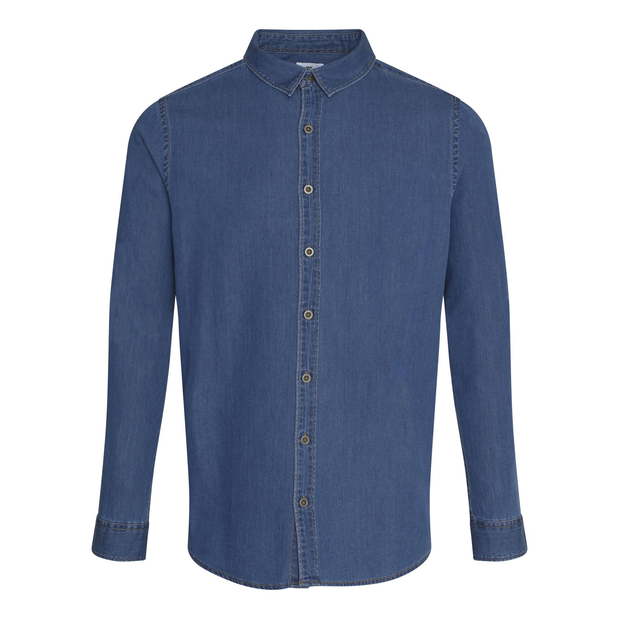 Camicia di jeans Jack da uomo AWDis So Denim 2XL colore blu scuro
