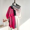 New versatile color matching love thickened imitation cashmere scarf sweet shawl air-conditioned room thermal blanket outside women
