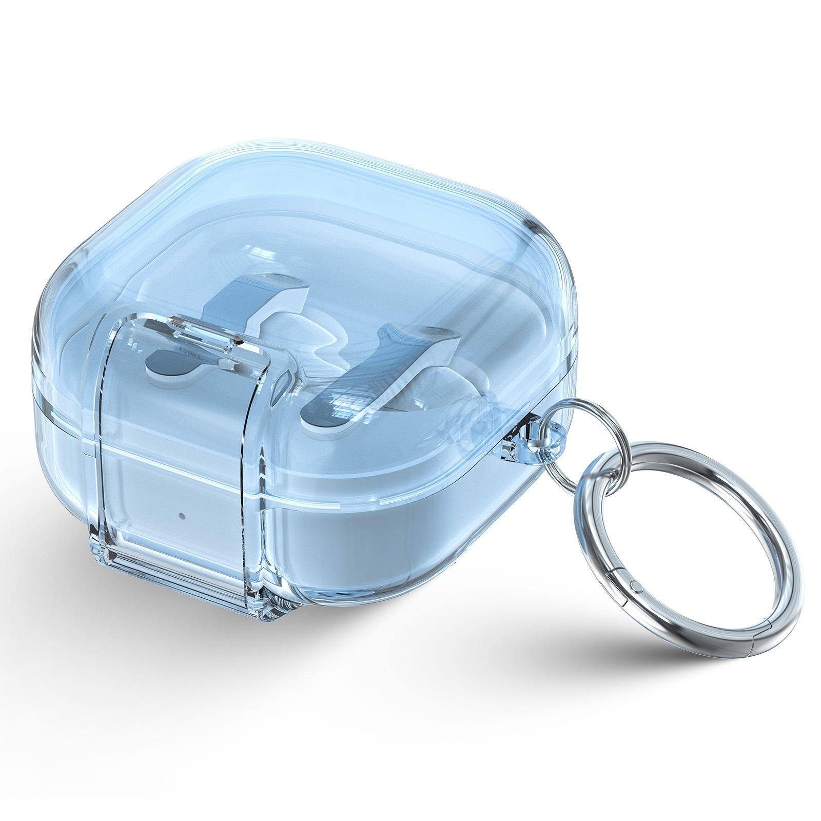 

For Samsung Galaxy Buds 4 Pro /Buds 4 Case Phone Stand & Lock Clip Design with Cleaner Kit For Galaxy Buds Pro 4 2026 Case Cover For Galaxy Buds4 Pro очистить синий