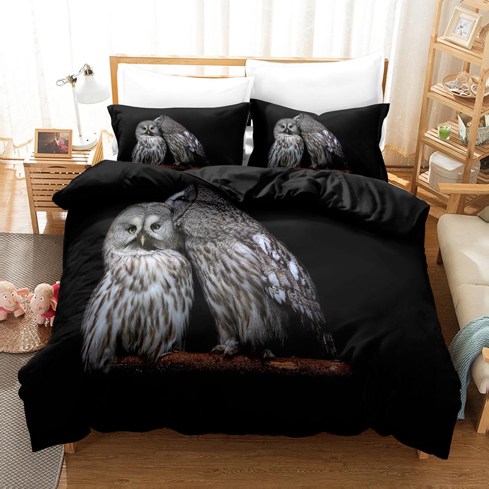 3D3 The OwlBedding Sets Duvet Cover Set With Pillowcase Twin Full Queen King Bedclothes Duvet Cover