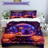 3pc Halloween Cat Cover Set - 1 Quilt Cover + 2 Pillowcases, All Seasons Bedroom Setting, Perfect for Home088