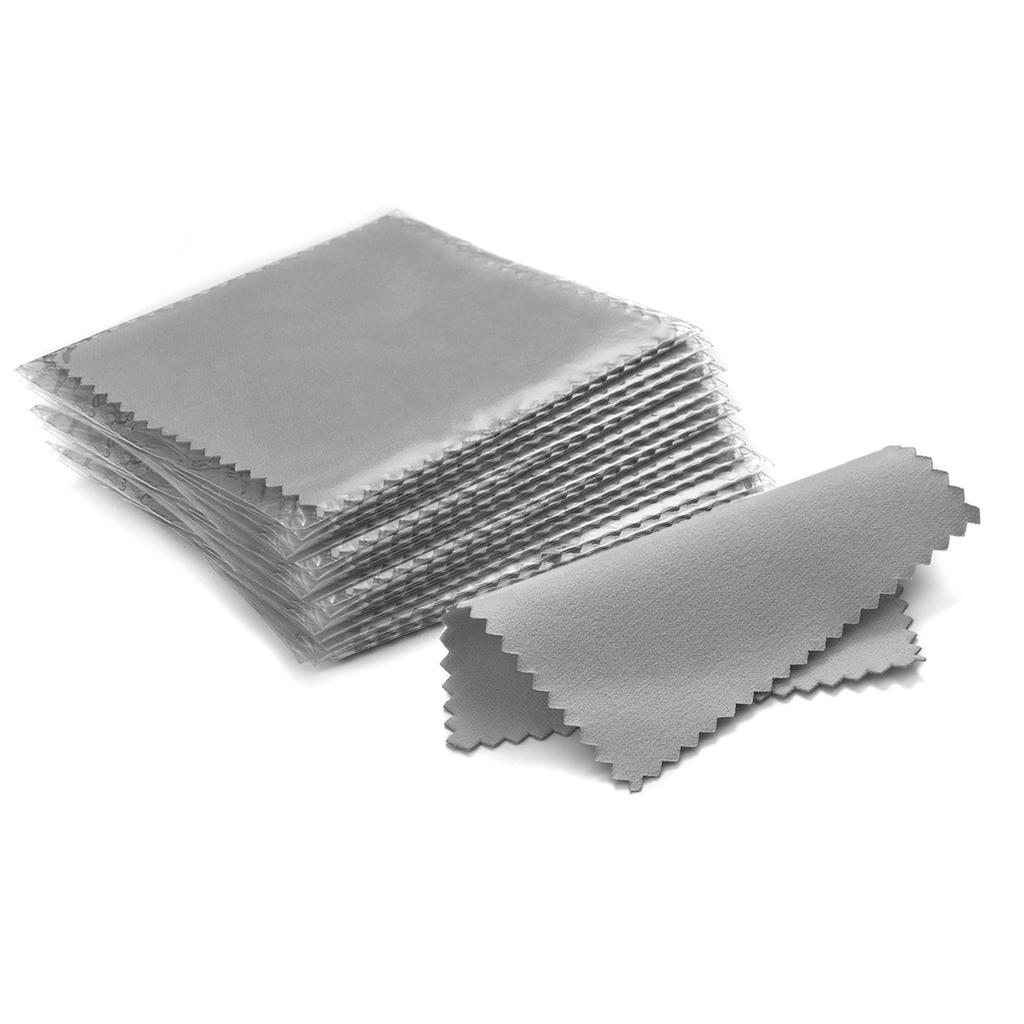 50pcs 8x8cm Silverware Polishing Cloth Jewelry Cleaner Cloth Wipes For Silver Gold Platinum Cleaning Keep Coin Ring Clean Shiny