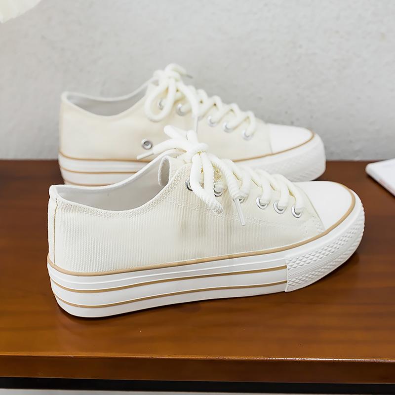 Leinenschuhe Plateau Herbst neu 2025ins College-Stil Damen Trendschuhe vielseitige lässige weich besohlte Schuhe 152