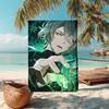 1pc Genshin Impact Alhaitham1 Beach Towel, Comfortable and Thick, and Swimming/Bath/Picnic/Camping Towel, Suitable for Seaside Beaches