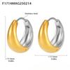 Circle Earrings European and American Small Ear Buckles Niche Plain Ring Gold Color Matching Earrings