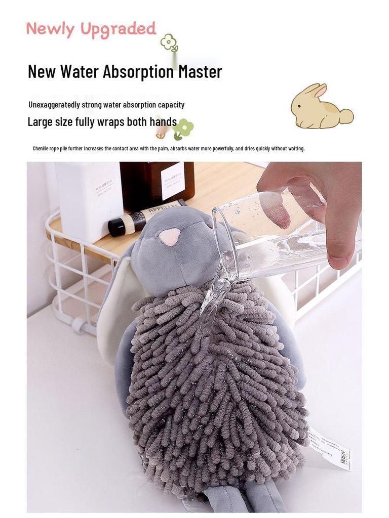 Chenille Cartoon Bunny Hand Towel Puppet - Creative Rabbit Plush Toy