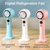 Bedroom Living Room Strong Wind Charging Fan Intelligent Digital Display Cooling Fan Outdoor Portable Cold Compress Handheld USB Fan 7.2W 55*82*170mm