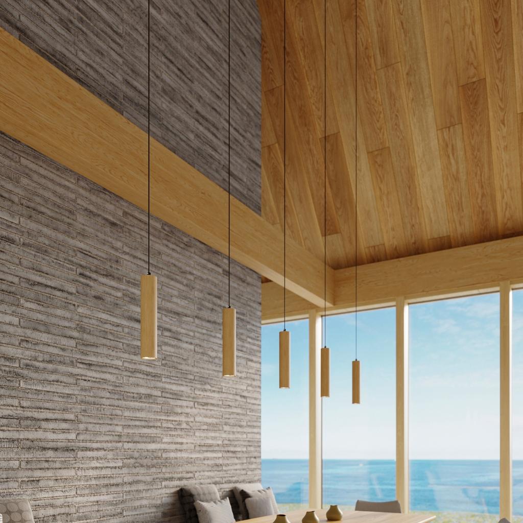 Lampa Wisząca Lino 2 Gu10 Naturalne Drewno Wood Sollux Sl.0637