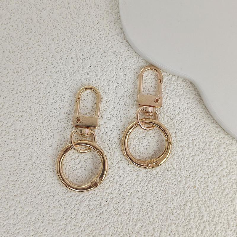1pcs Zinc-Alloy Keychain Hook with Key Ring Bag Clip Hook with Spring Ring for Lanyard Making DIY Crafts Keychain