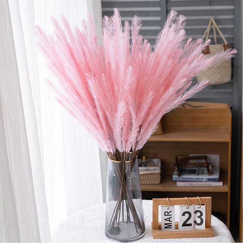 1 STK Flauschige Boho-Deko Kunstpflanze Hochzeitsfeier Pampasgras Künstliches Schilf Lang 77CM