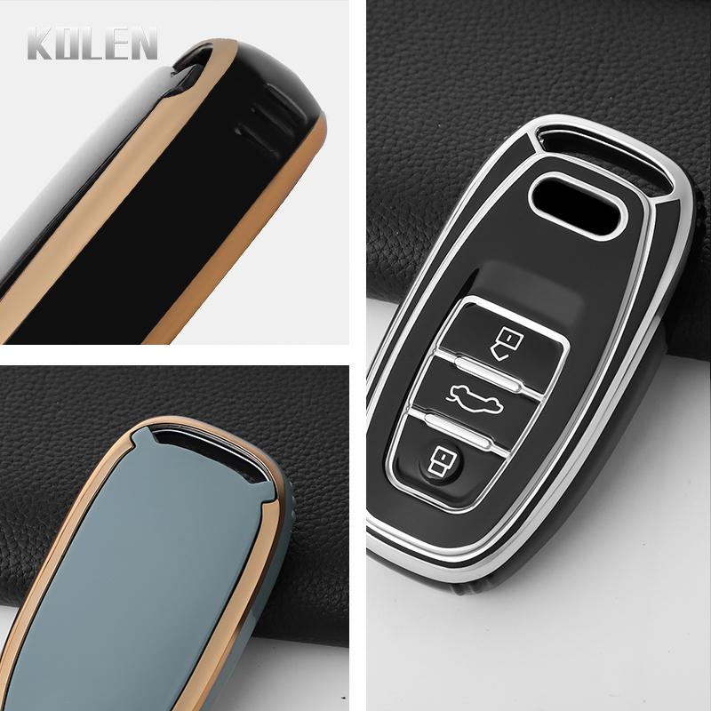 TPU Car Remote Key Case Cover Shell Fob for A1 A3 8V A4 B8 B9 A5 A6 C7 A7 A8 Q3 Q5 Q7 S4 S6 S7 S8 R8 TT Accessories Keyless