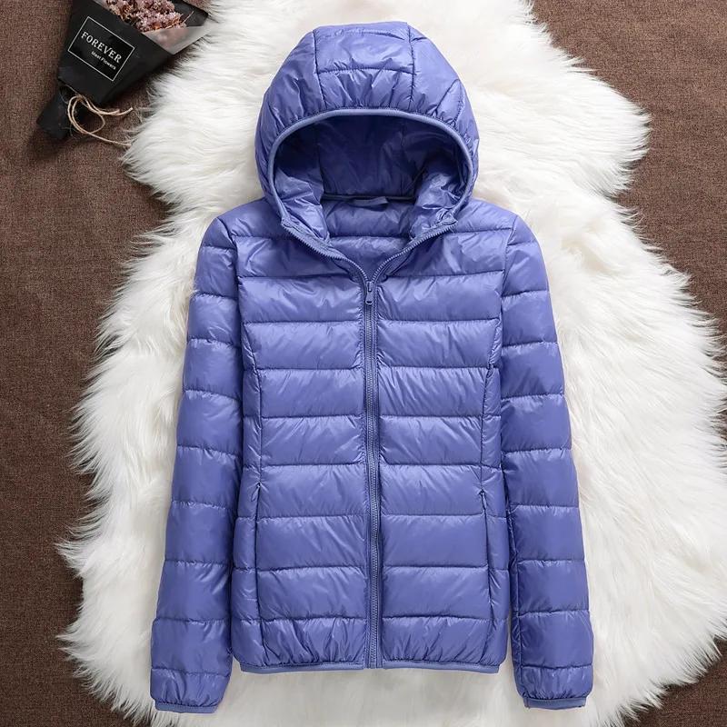Women Puffer Jackets Plus Size Hooded Female Ultra Lightweight Packable Down Coats