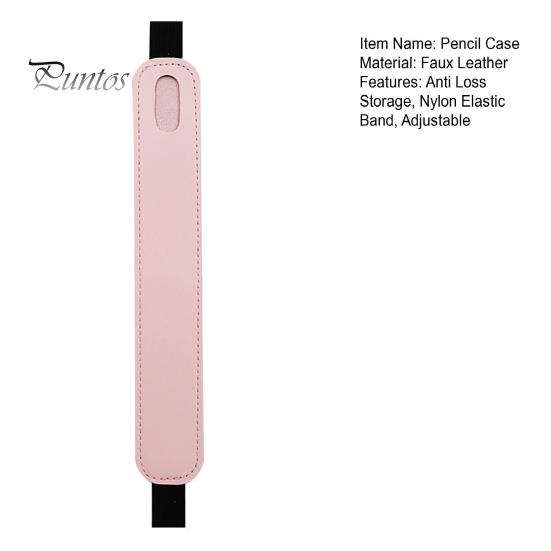 Verstellbarer Tablet-Stifthalter, Anti-Verlust-Aufbewahrung, Nylon-Elastikband, Kunstleder, Tintenroller-Etui