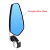 Motorcycle Rearview Mirrors Anti-glare Blue Glass Wide Angle Handle Bar End Side Mirror Universal For 7/8" 22mm Handlebar 360° Rotating