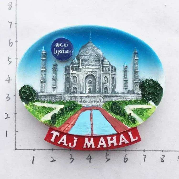 India Fridge Magnet Tourism Souvenir Rajasthan Bangalore 3D Resin Painted Crafts Magnets for Refrigerators Sticker Home Decor