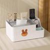 Luxury Multi-use Tissue Box with Pen Holder, Remote Caddy, and Cosmetic Organizer for Office or Coffee Table