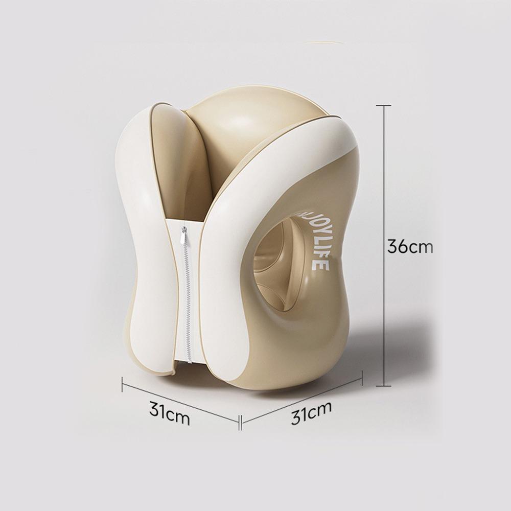 

Neck Protection Inflatable Sleeping Pillow PVC Sleeping Device for Office Travel khaki-small