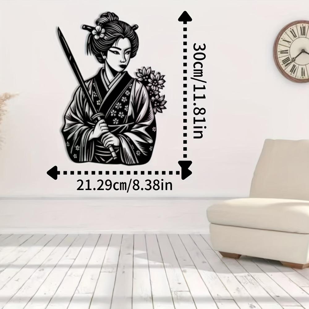 

Japanese Geisha Metal Wall Art Home Decor Gift for Housewarming Birthday