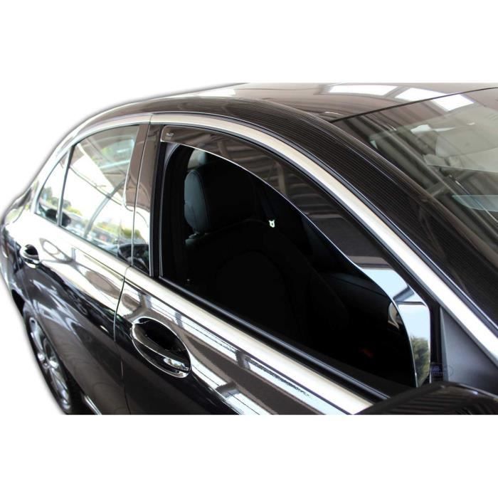 Air Deflectors - J&J AUTOMOTIVE - Mercedes C Class W205 - Smoked - Easy Installation - Reinforced Acrylic