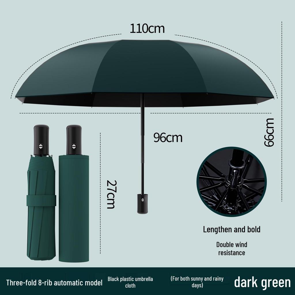 Dual-Use Anti-UV Large Folding Umbrella for Rain and Shine
