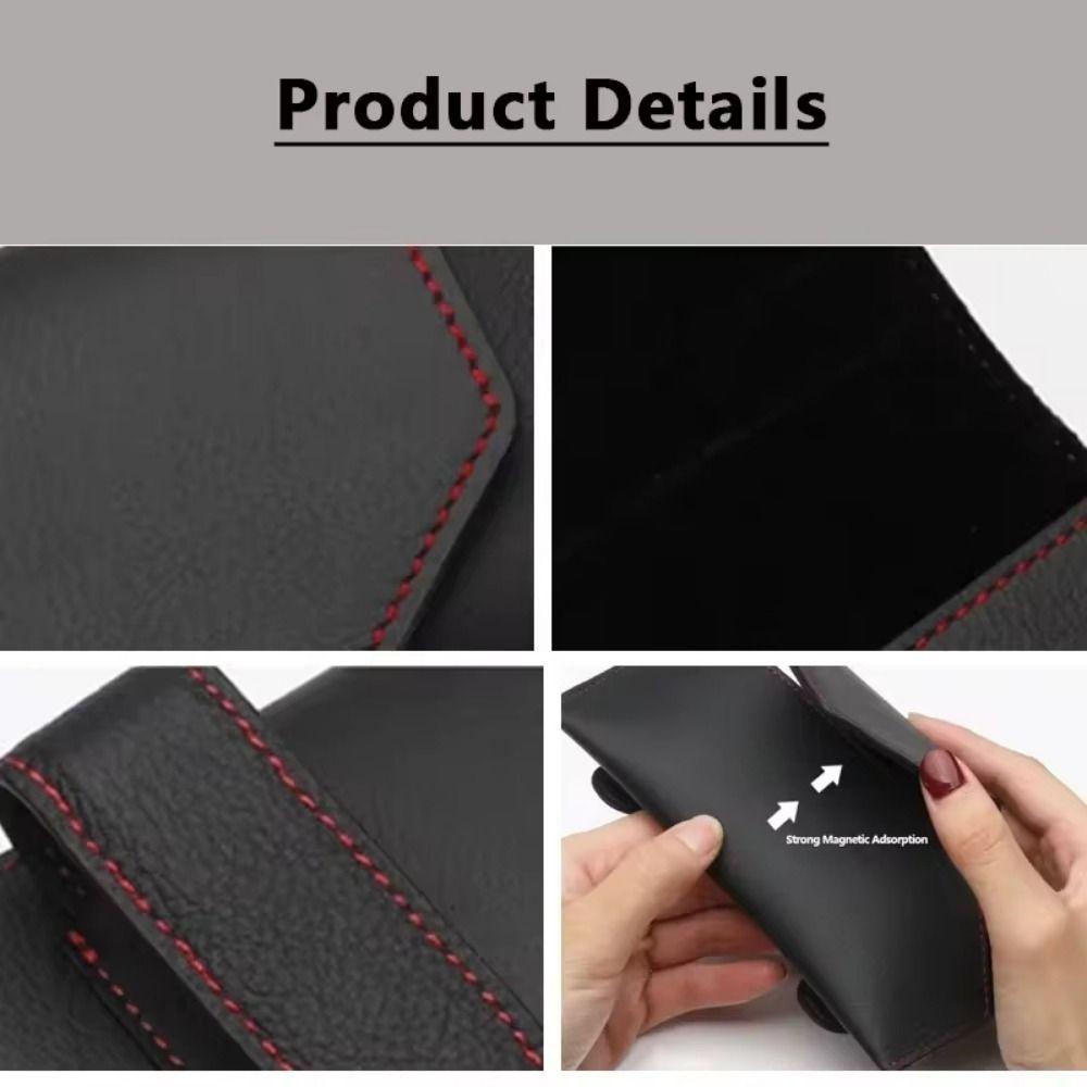 Sunglasses Clip Car Glasses Case PU Leather Auto Sun Visor Glasses Holder  Visor Accessories