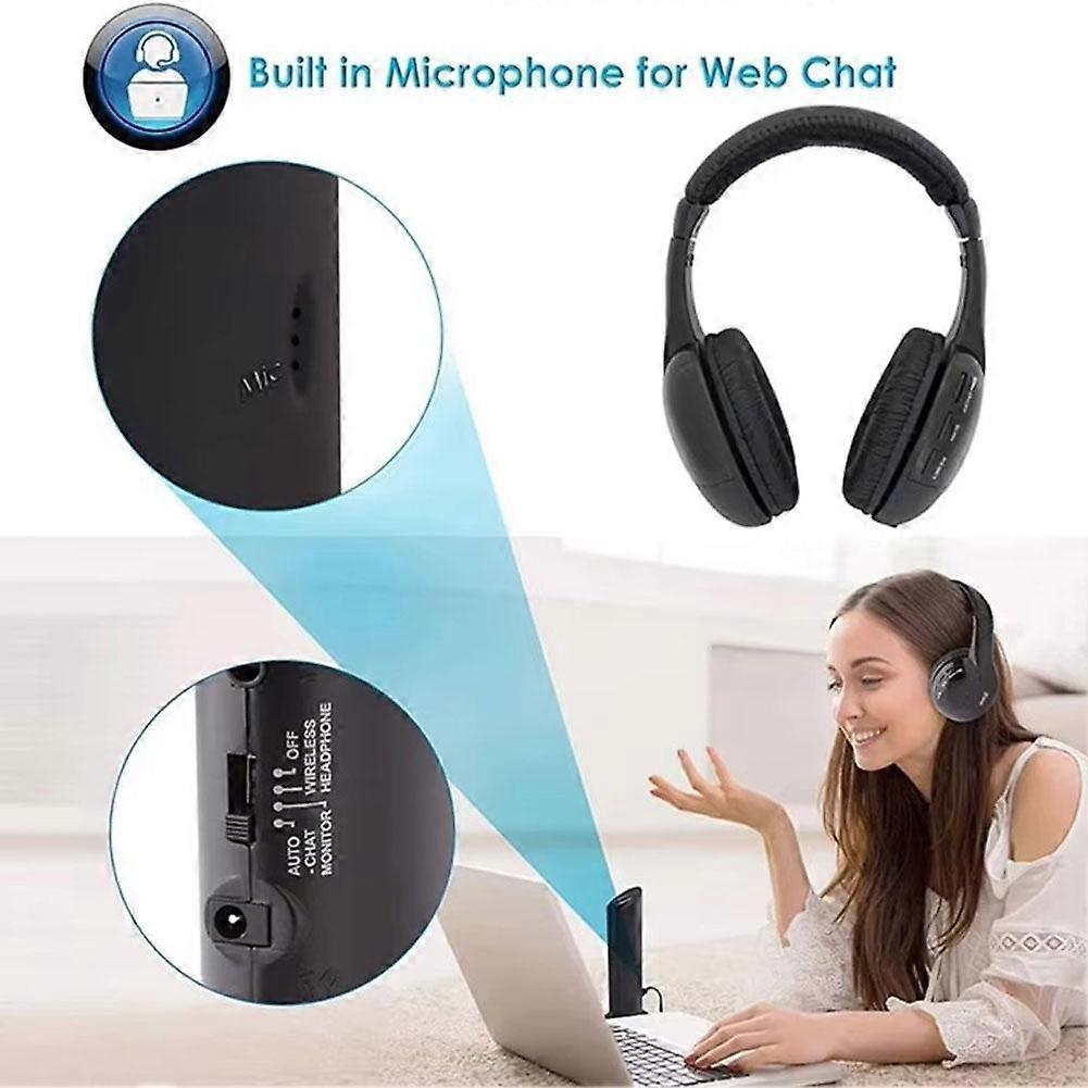 5-in-1 Bluetooth Wireless TV Headphone