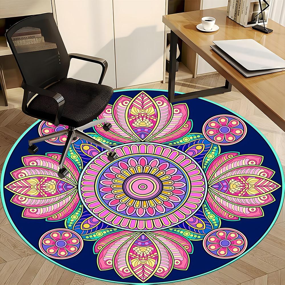 1PC Mandala Artwork Chair Carpet for Office, Indoor Non-Slip Washable  Carpet, Soft Comfortable Mat For Office Room yy250930087