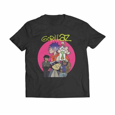 Gorillaz Grafisch Katoenen Unisex Shirt Zomer Ademend Comfortabel Heren Dames Mode Y2k Korte Mouw T-shirt