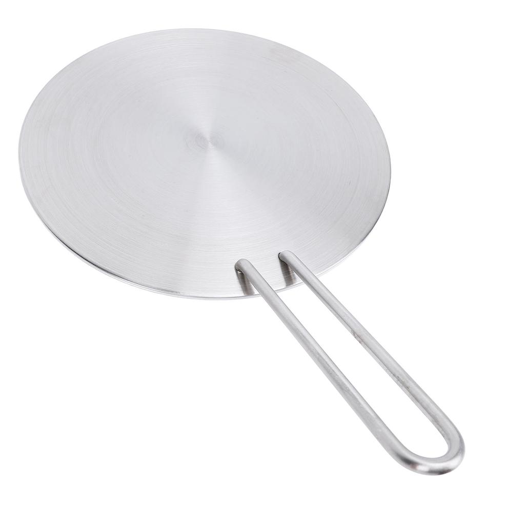 Stainless Steel Heat Diffuser Converter with Detachable Handle Round Induction Adapter Plate for Gas Stove Glass Cooktop